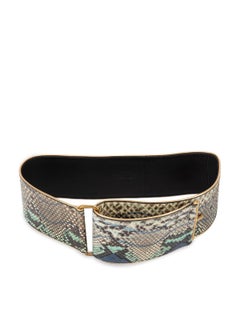 Pre-Loved Yves Saint Laurent Women's Multicolour Python Wide Belt