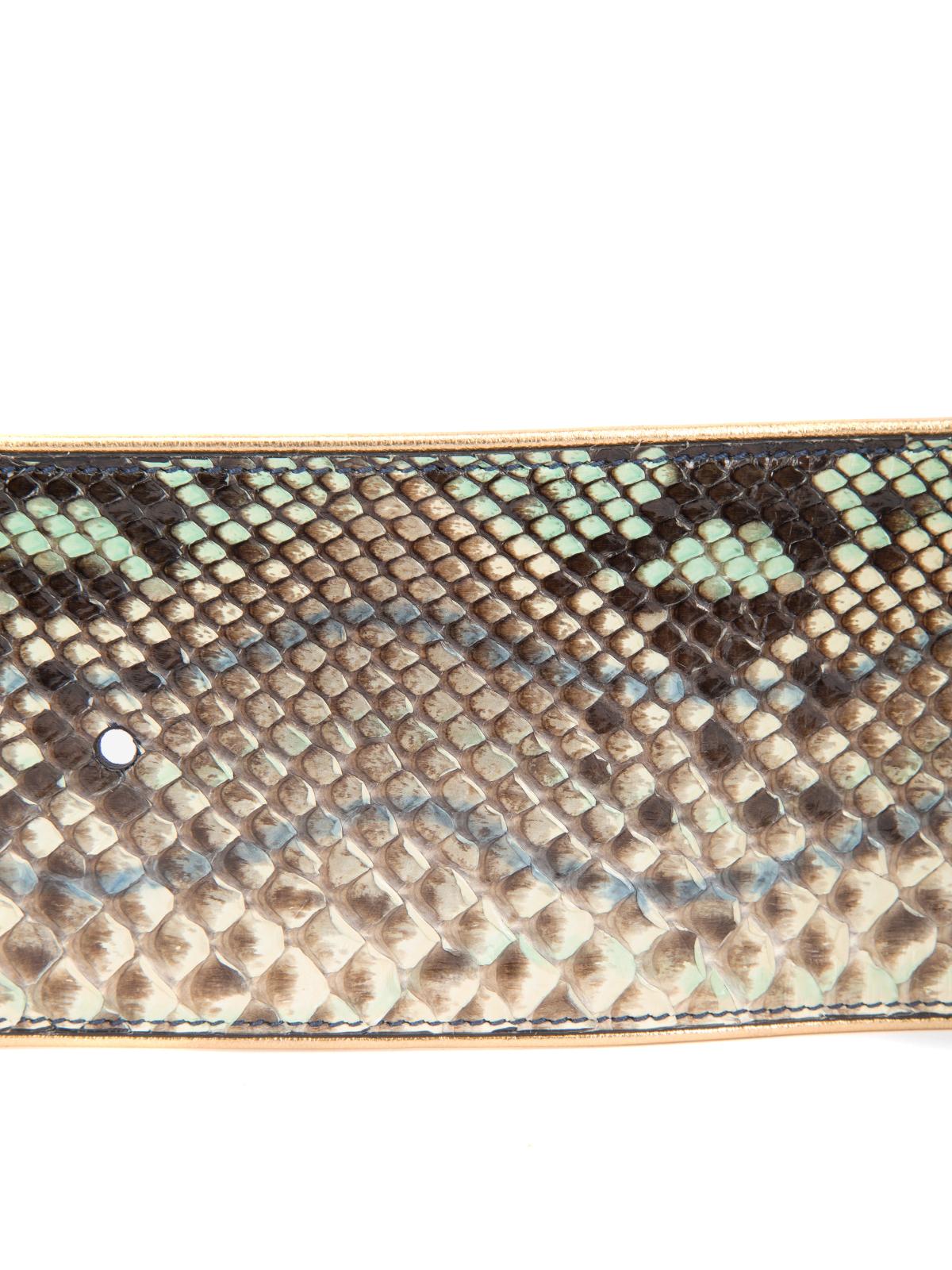 Pre-Loved Yves Saint Laurent Women's Multicolour Python Wide Belt In Excellent Condition In London, GB