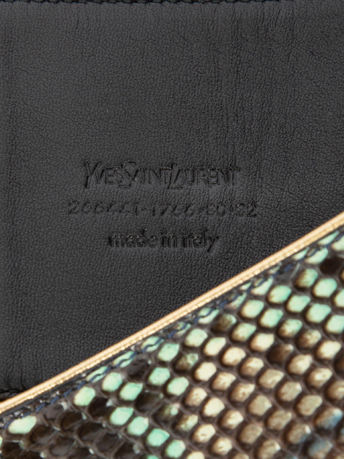 Pre-Loved Yves Saint Laurent Women's Multicolour Python Wide Belt 3