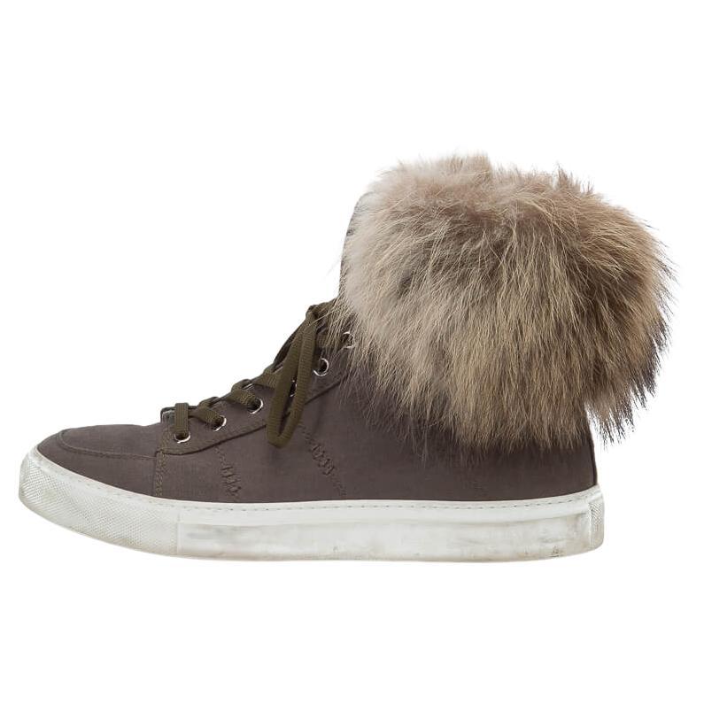 furry high top trainers