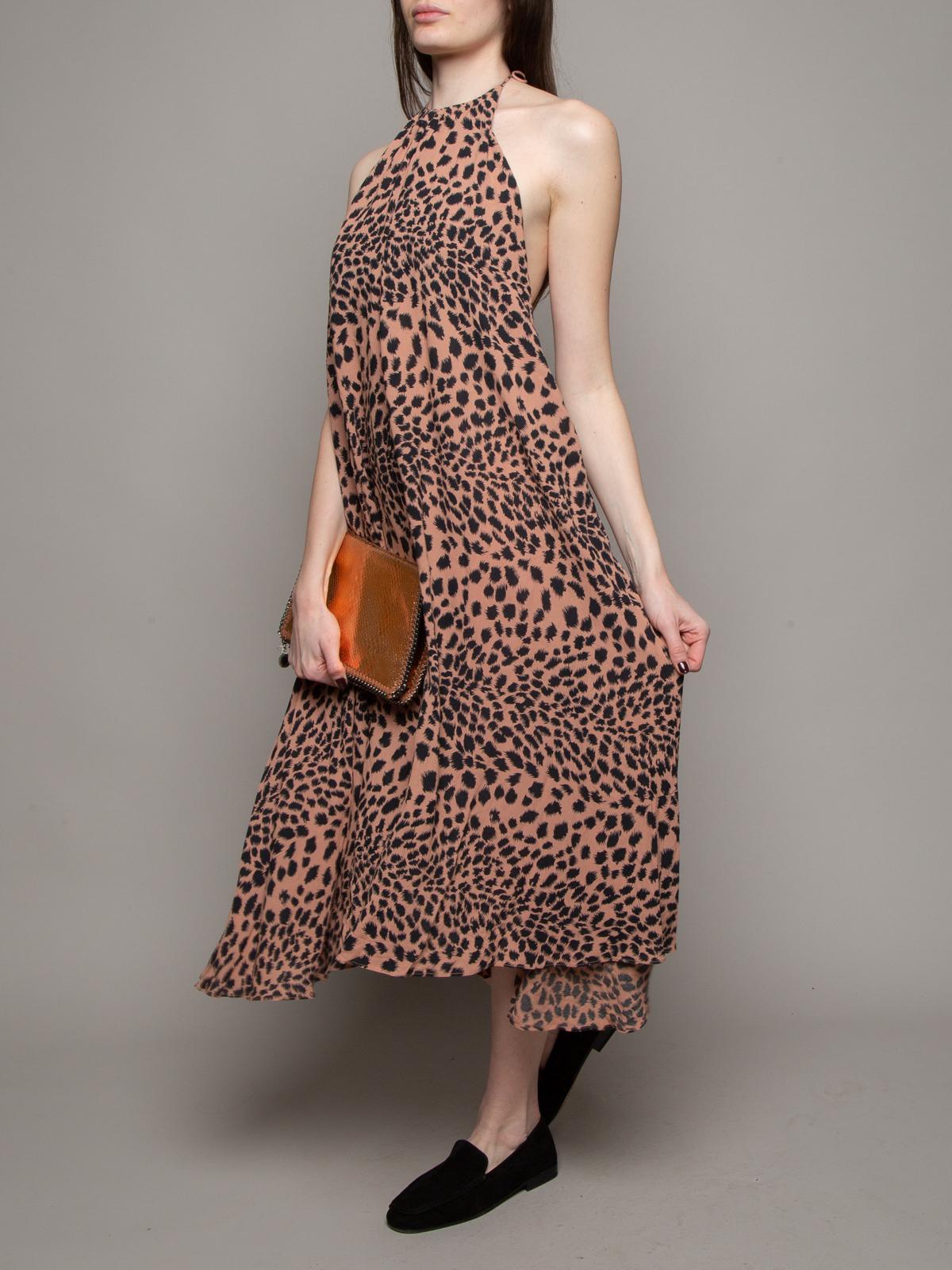 Brown Pre-Loved Zimmermann Women's Animal Print Halterneck Dress