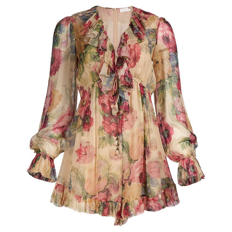 Pre-Loved Zimmermann Women's Floral Jumpsuit Multicolour Silk For Sale ...