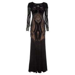 Pre-Loved Zuhair Murad Women's Black Embroidered Evening Gown