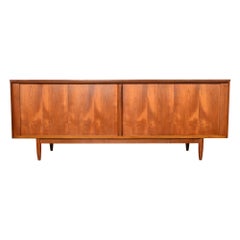 Pre-order - English Modern Teak Tambour Credenza By Austinsuite