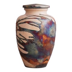 Pre-ordine Urna Omoide 170 pollici cubi, mezzo rame opaco, ceramica Raku