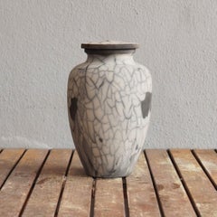 Pre-Order Omoide Urn, Smoked Raku, Ceramic Raku Pottery