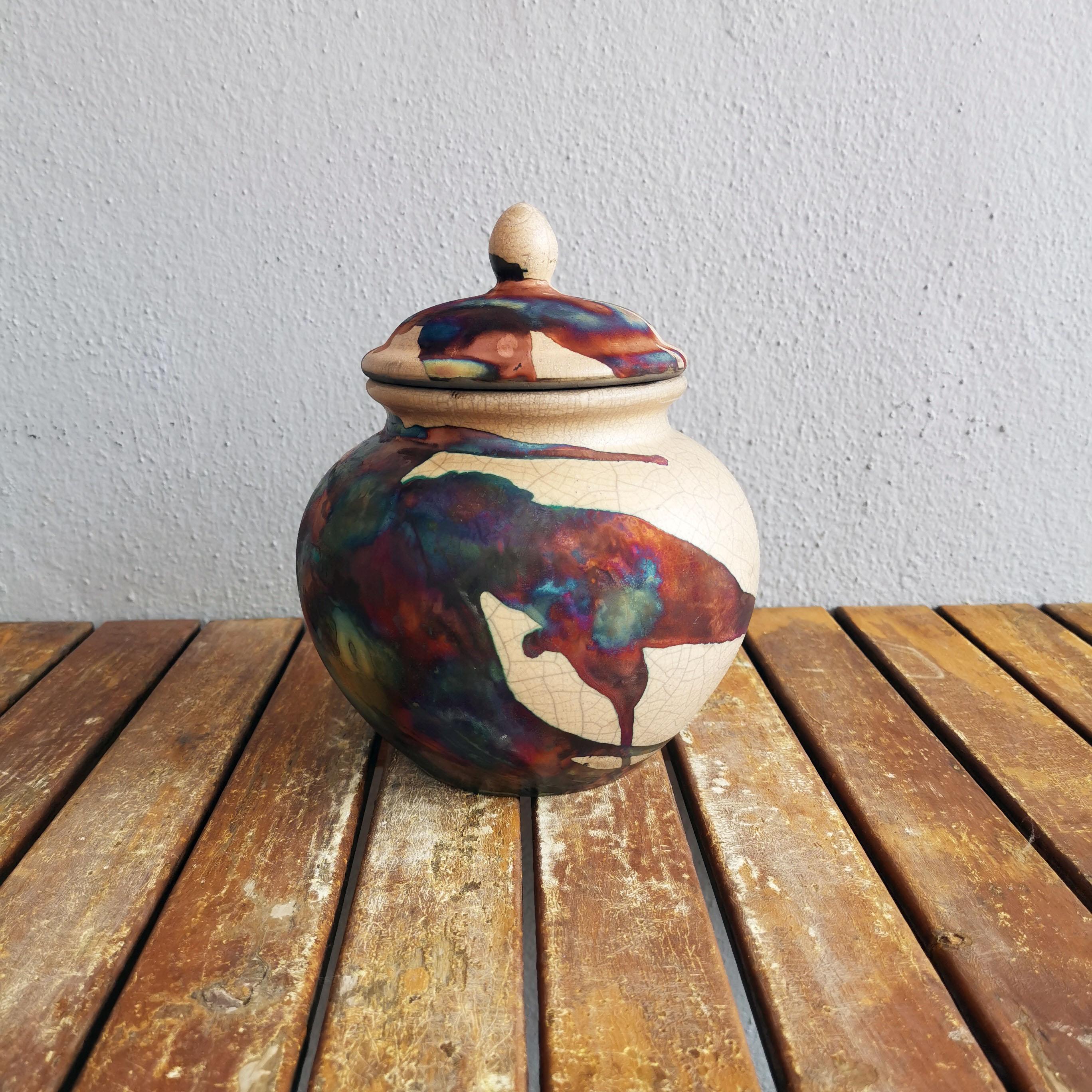 Cotto in fornace Pre-ordine Tamashii Pet, Mezzo Rame Opaco, Ceramica Raku in vendita