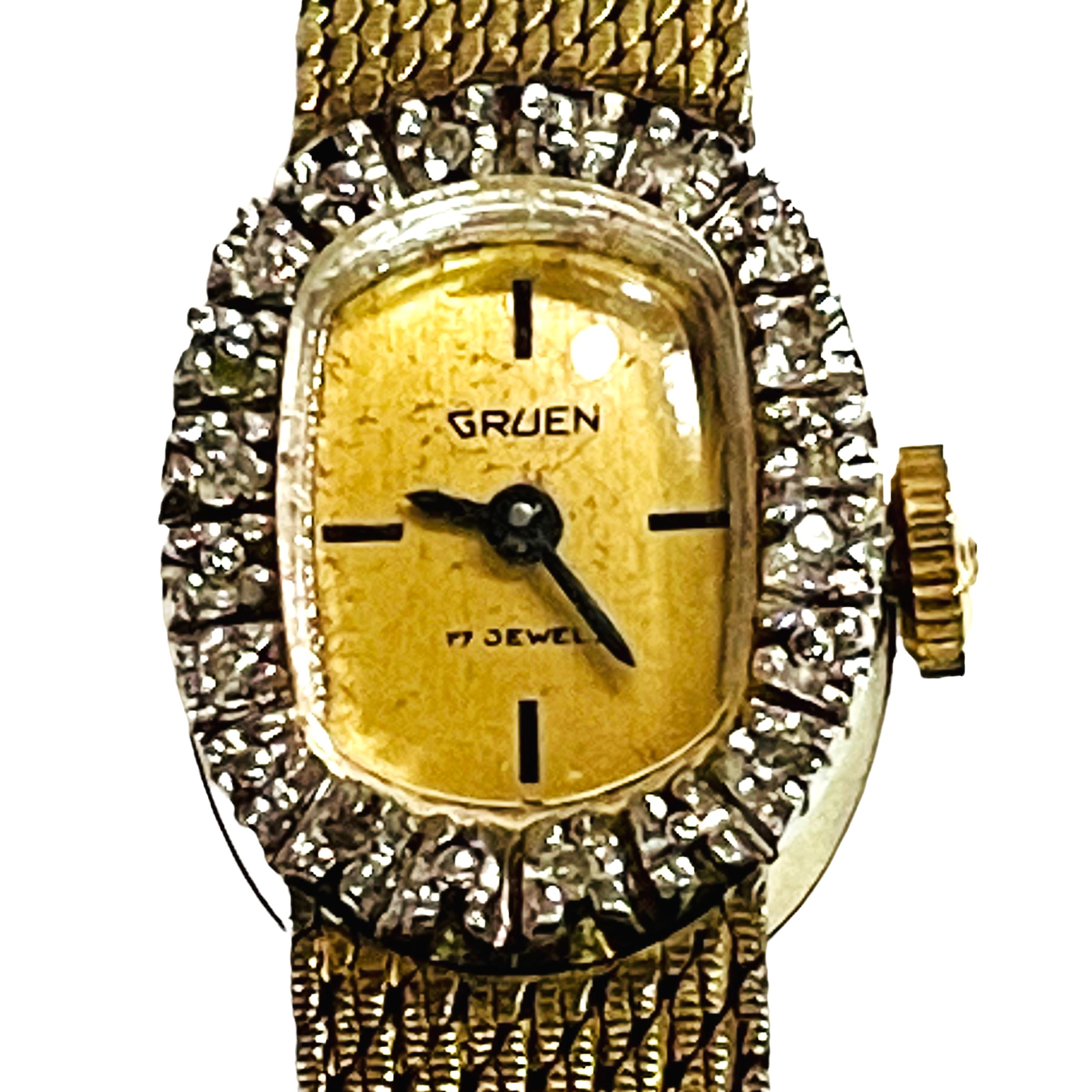 gruen watch diamond