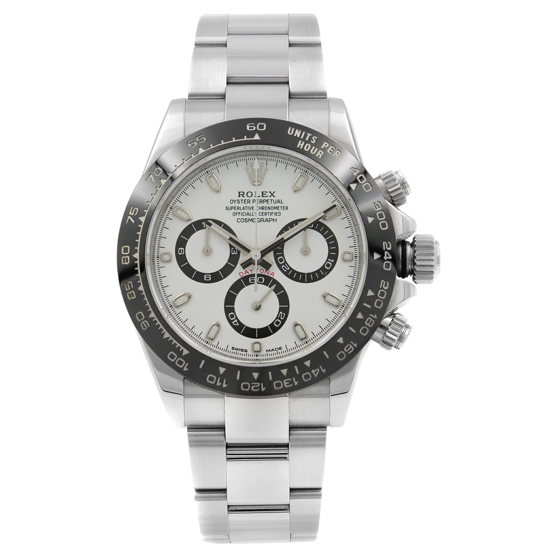 Rolex Daytona White Panda Dial Steel Ceramic Automatic Mens Watch 116500LN