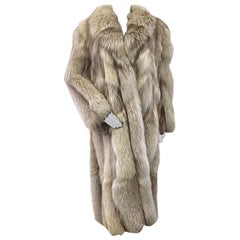 Anthony Holmgren Natural Silver Fox Fur Coat (Size 12-L)