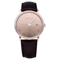 Pre-Owned Blancpain Villeret 18 Karat White Gold 6651-1504-55 Watch