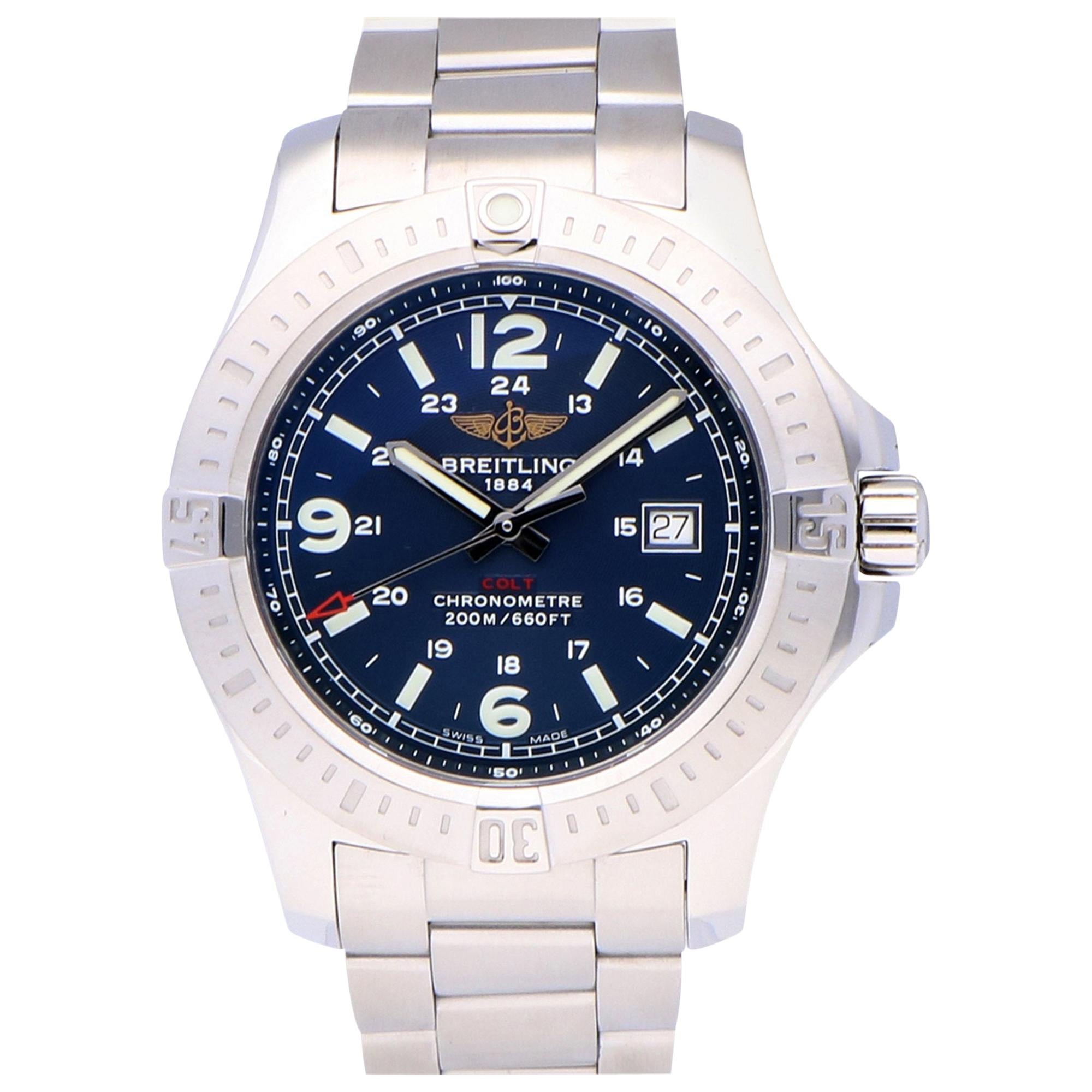 Pre-Owned Breitling Colt Stainless Steel A7438811 Watch