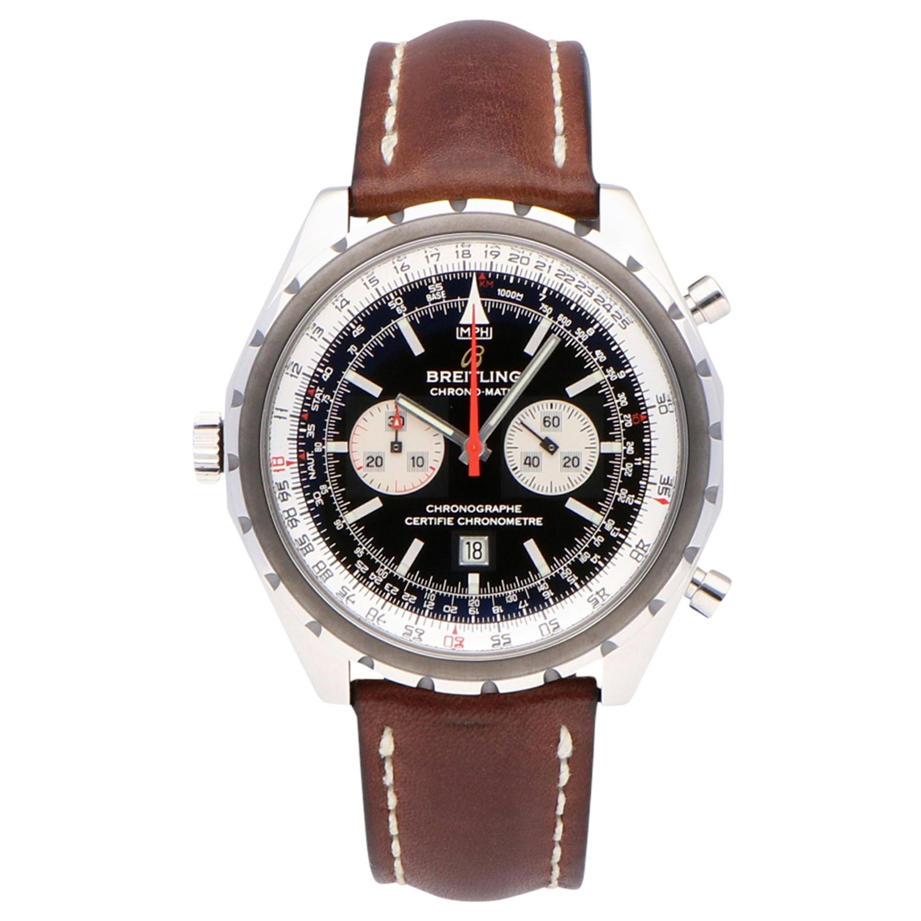 Pre-Owned Breitling Navitimer Chronomatic Stainless Steel A41360 Watch