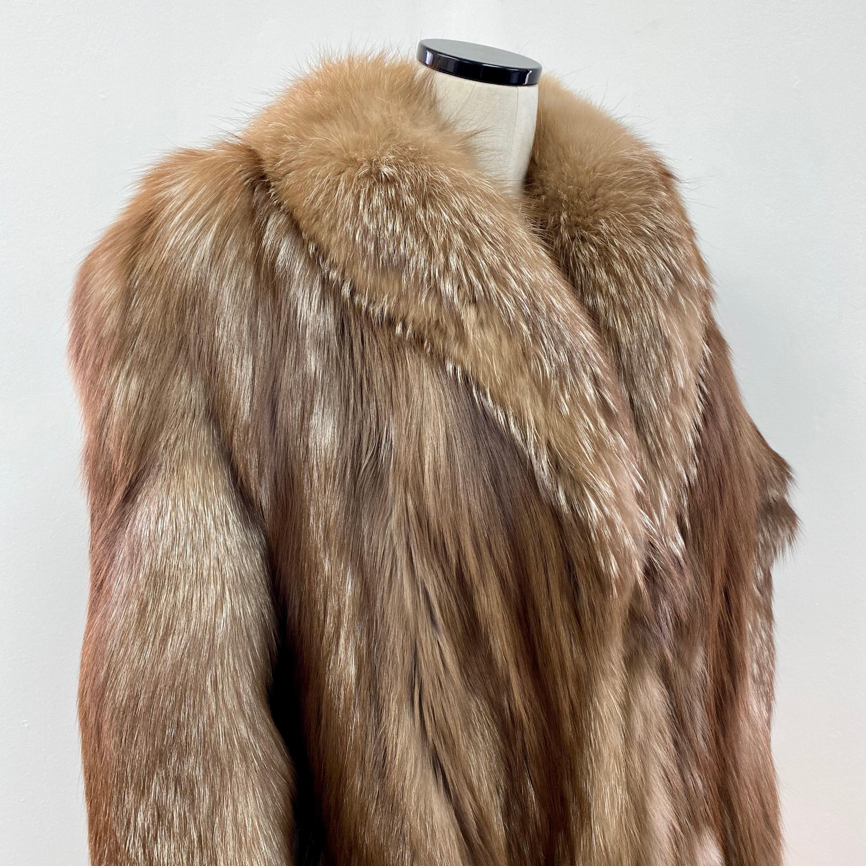 brown fox fur coat