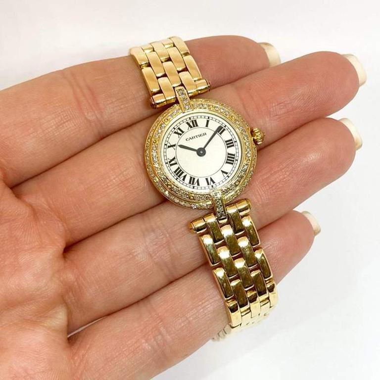 Women's Pre-Owned Cartier Lady's Panthere Vendome Diamond Watch 18Ky Gold Quartz