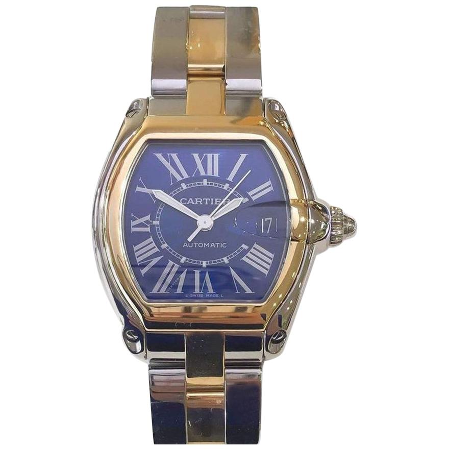 Pre-Owned Cartier Limited Edition Roadster Centennial Blue Dial Steel & 18k