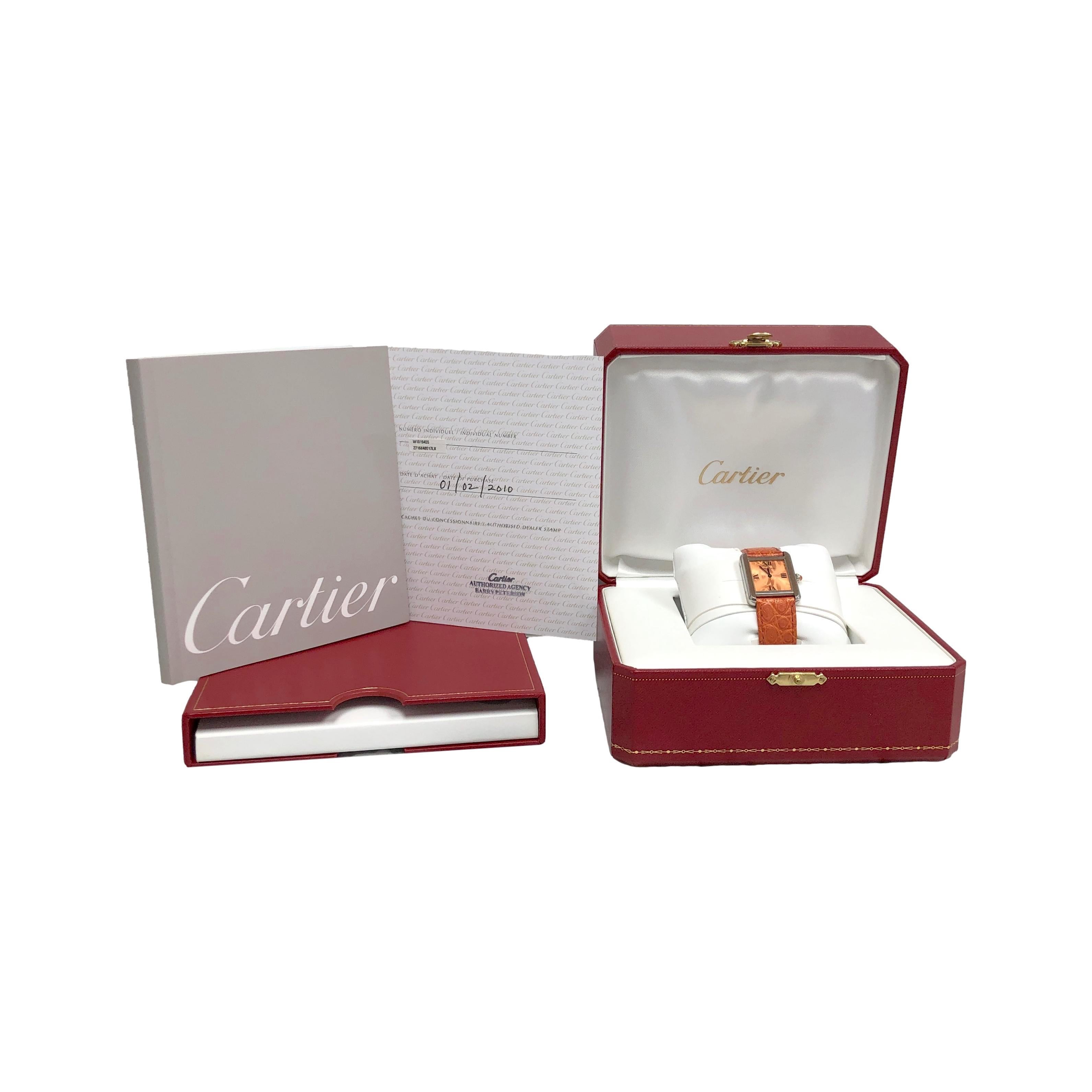 CARTIER Orange Tank Solo Quartz Montre d'occasion 2716 4