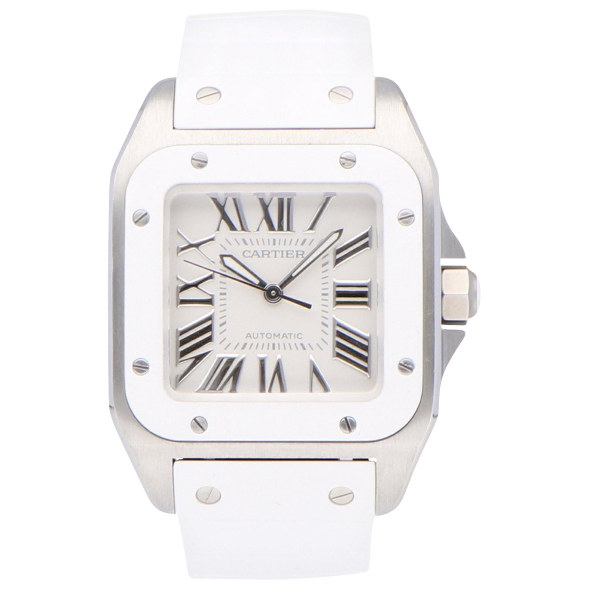 Pre-Owned Cartier Santos 100 Stainless Steel 2878 Watch