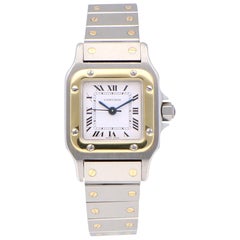 Pre-Owned Cartier Santos Galbee Stainless Steel and Yellow Gold 1170902