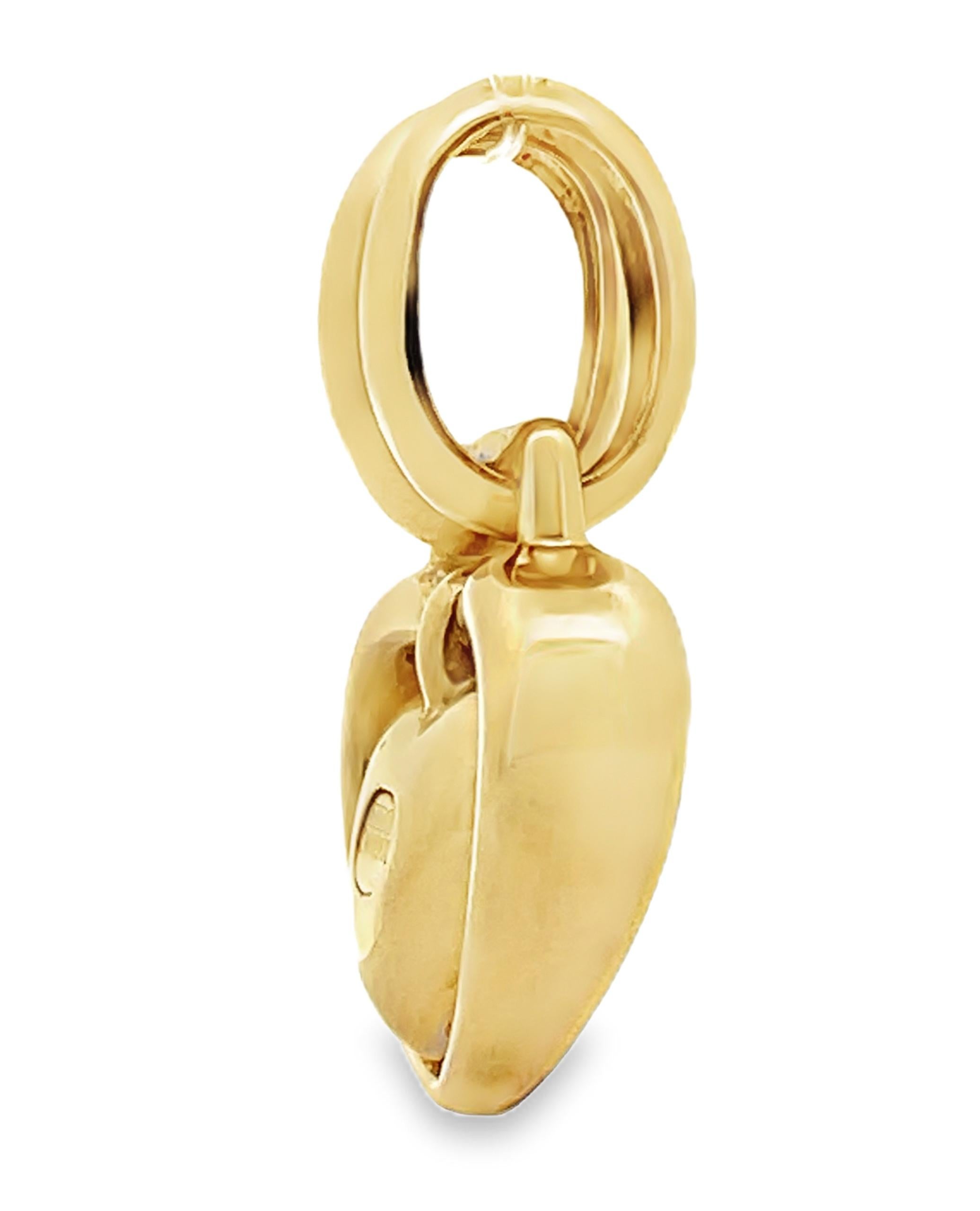 Colgante Corazón Chimento Oro Bicolor 18K Usado Contemporáneo