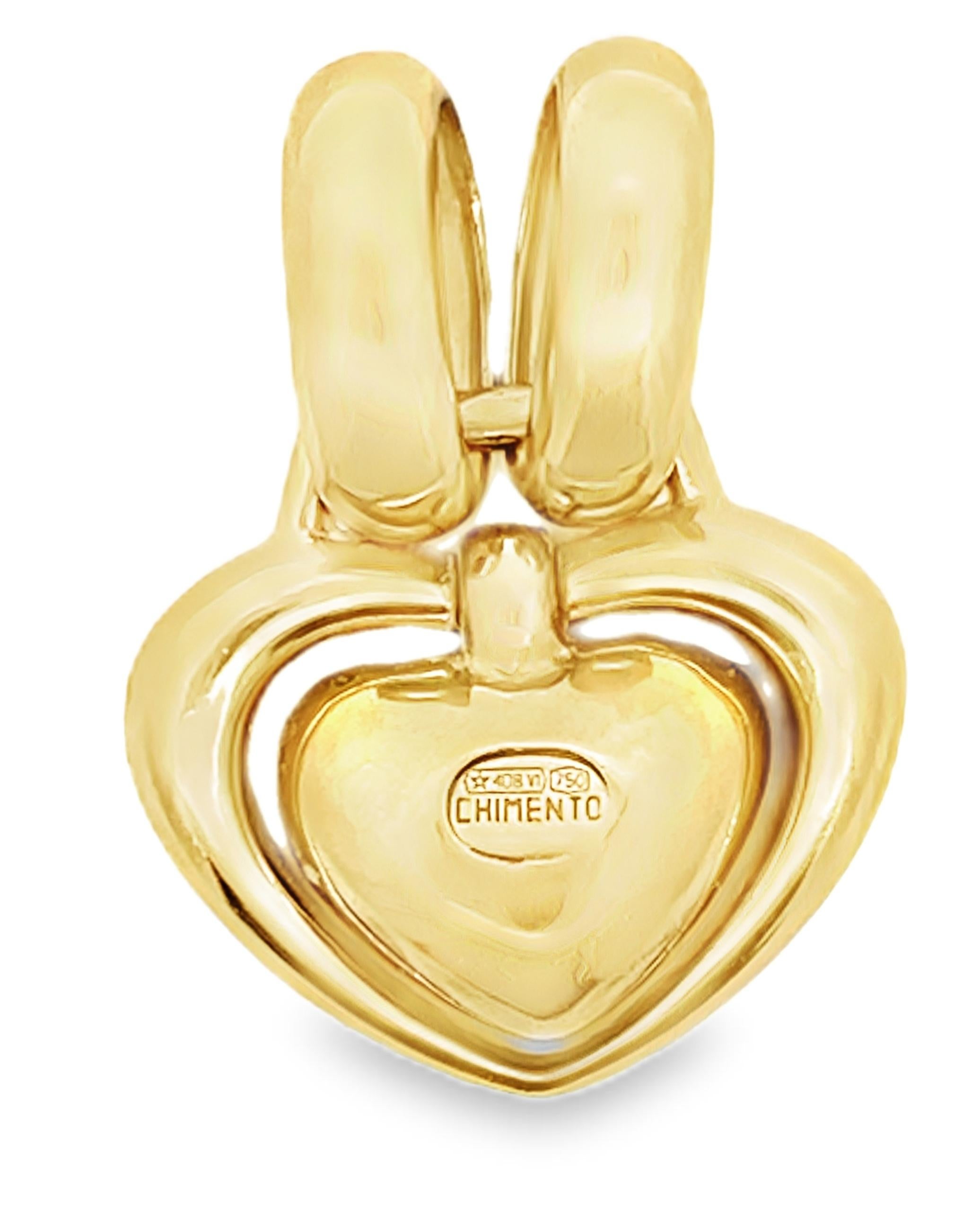 Colgante Corazón Chimento Oro Bicolor 18K Usado en Bueno Estado en Old Tappan, NJ