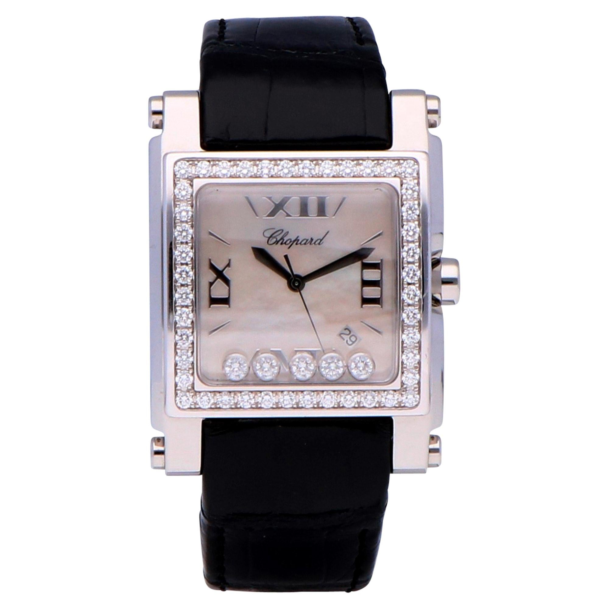 Pre-Owned Chopard Happy Sport Square Stainless Steel 288448-2001 Watch