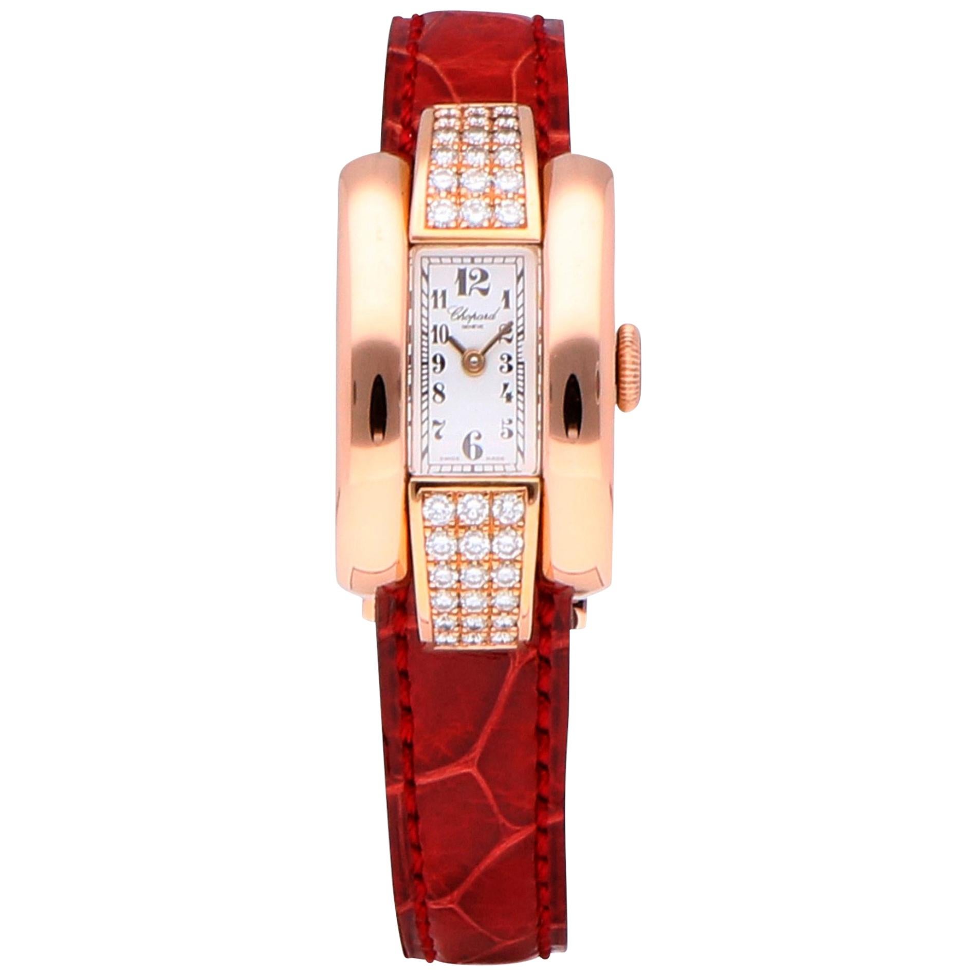 Pre-Owned Chopard La Strada 18 Karat Rose Gold 41/6619/8 Watch