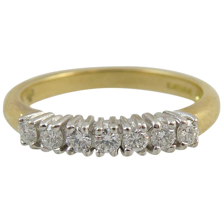 Pre owned Diamond Band Seven Brilliant Cut Diamonds 