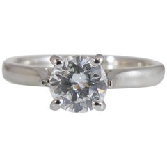 Pre-Owned Diamond Solitaire Ring, with 0.52 Carat Diamond, Platinum Band