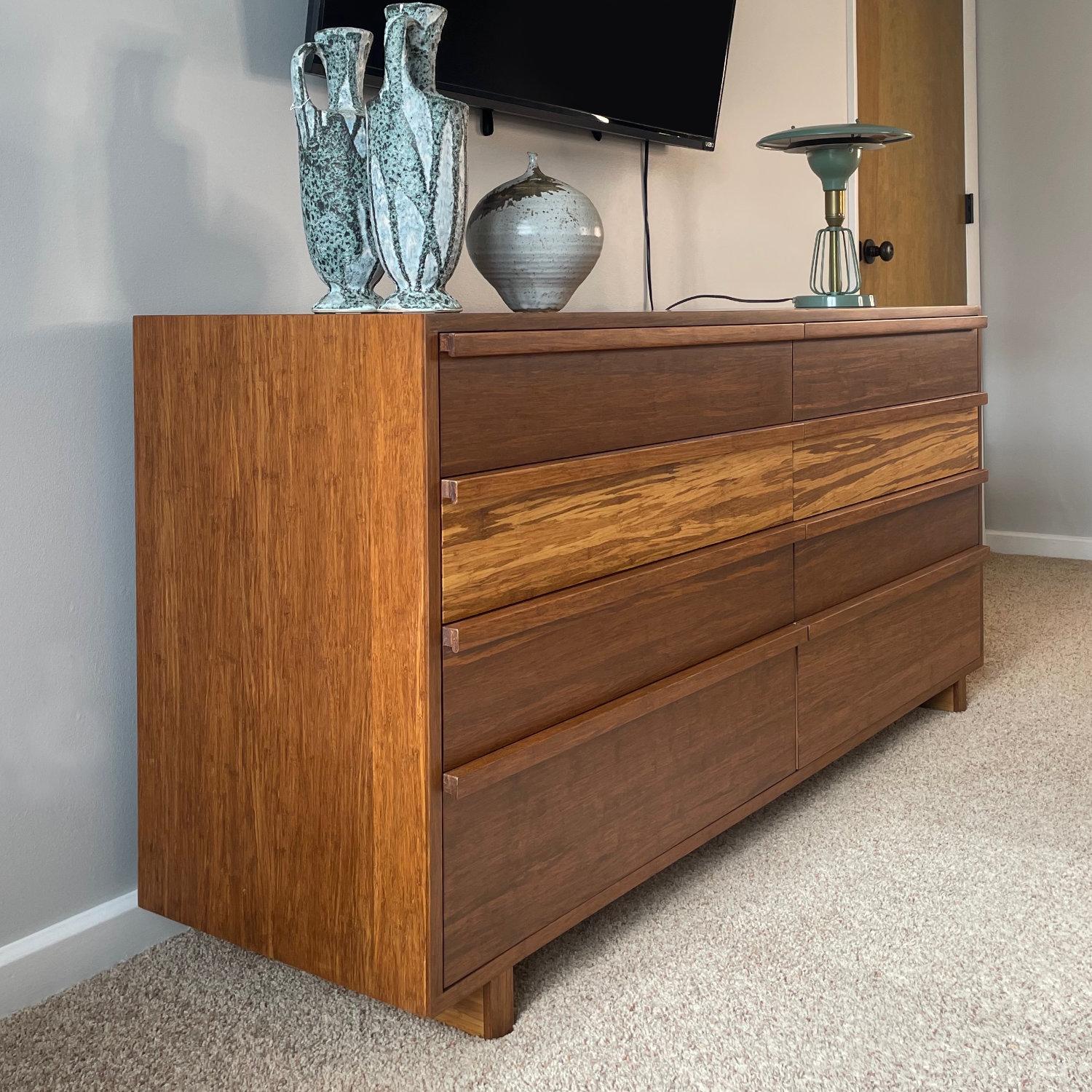 Scandinavian Modern Pre-Owned Greenington Magnolia Sable Sustainable Bamboo Dressers For Sale