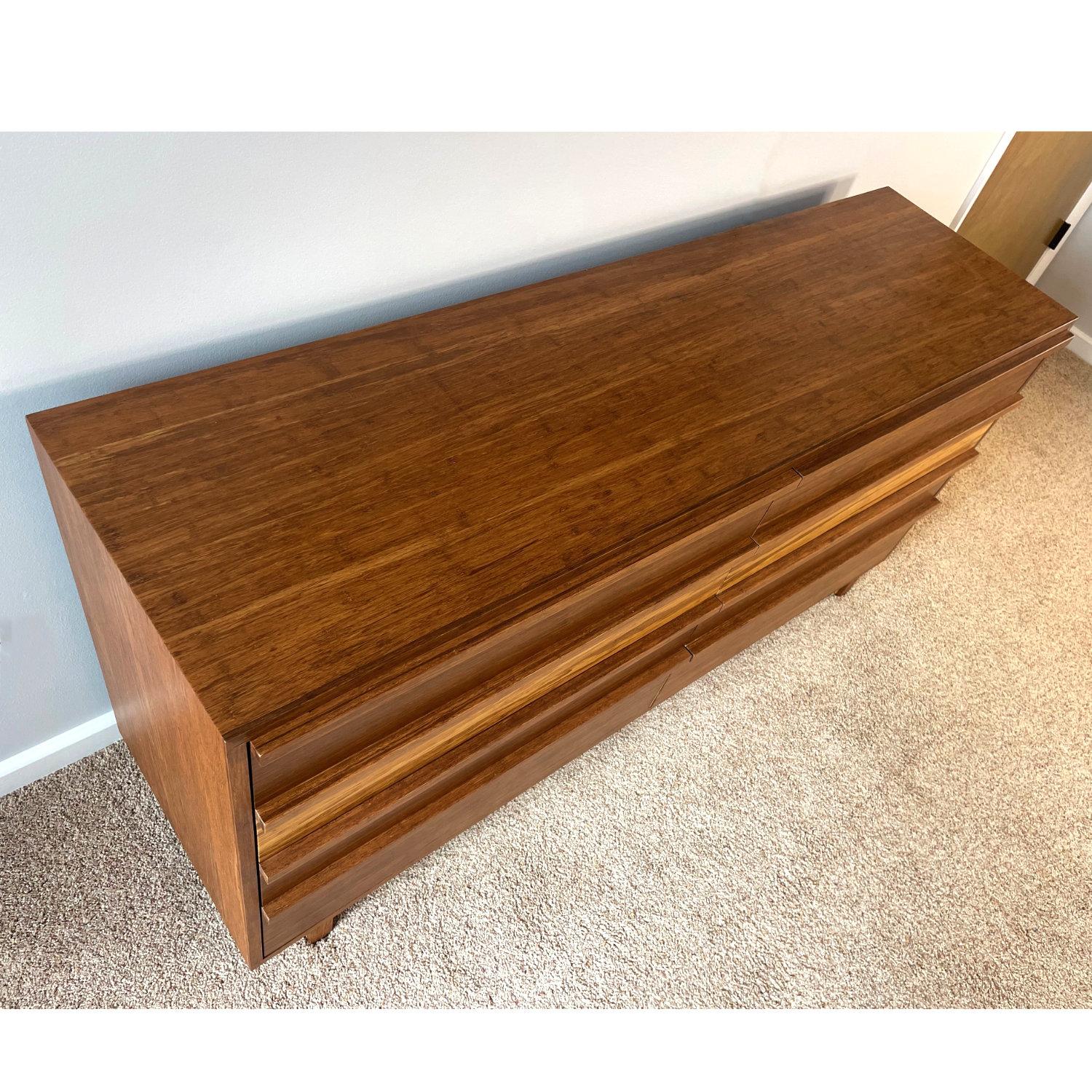Contemporary Pre-Owned Greenington Magnolia Sable Sustainable Bamboo Dressers For Sale