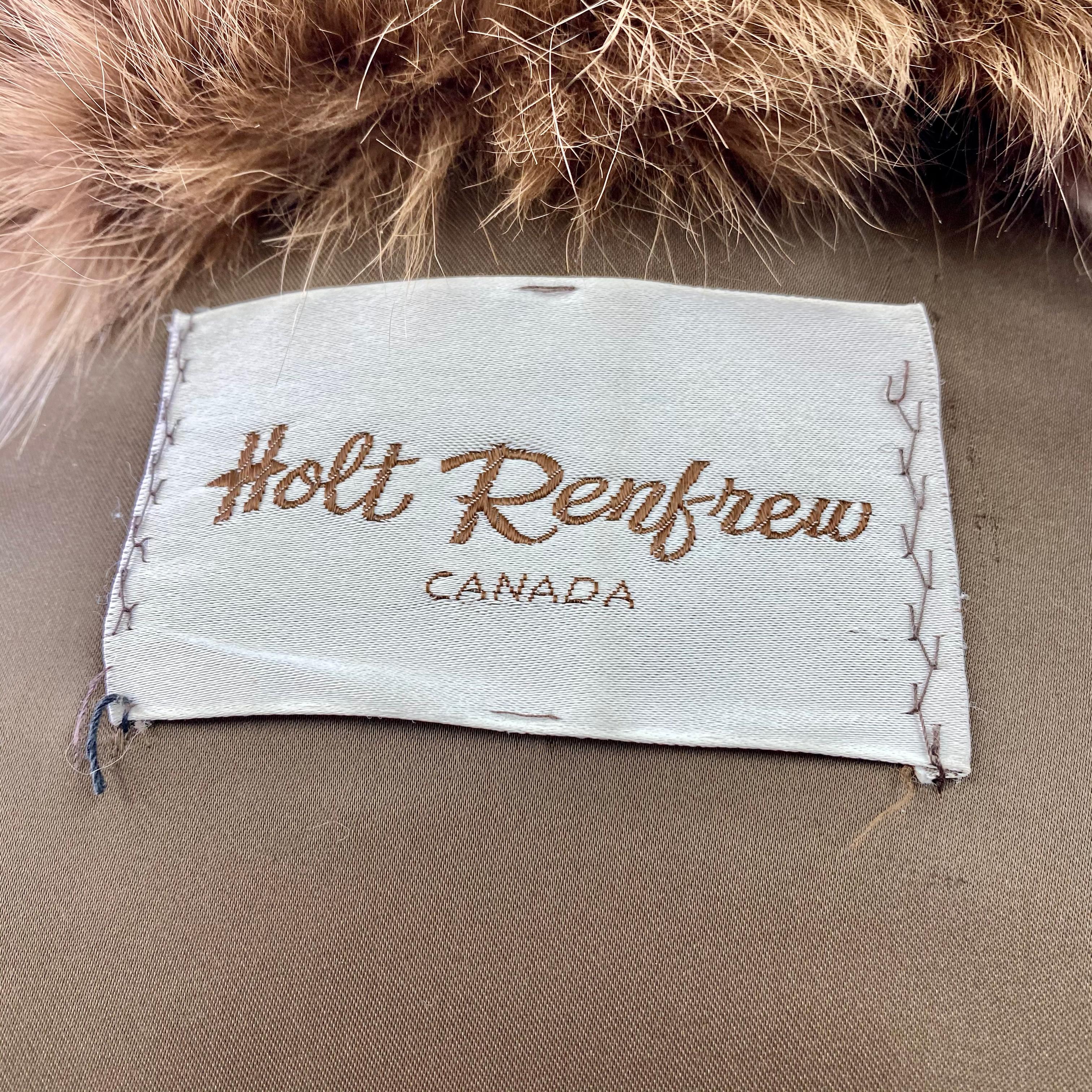 Women's or Men's Holt Renfrew Dyed Silver Fox Fur Stroller Coat (Size 10-M)