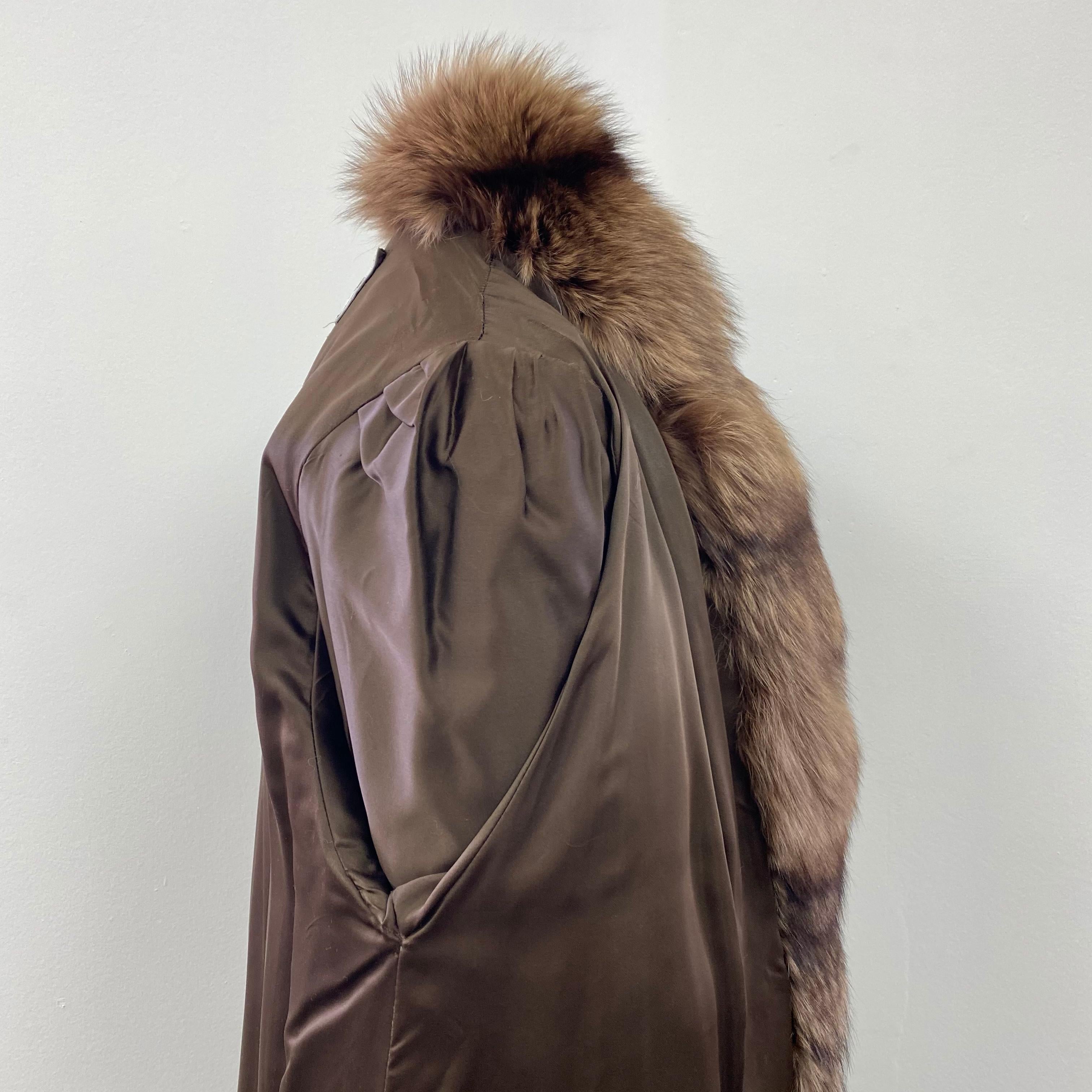 Holt Renfrew Dyed Silver Fox Fur Stroller Coat (Size 10-M) 1