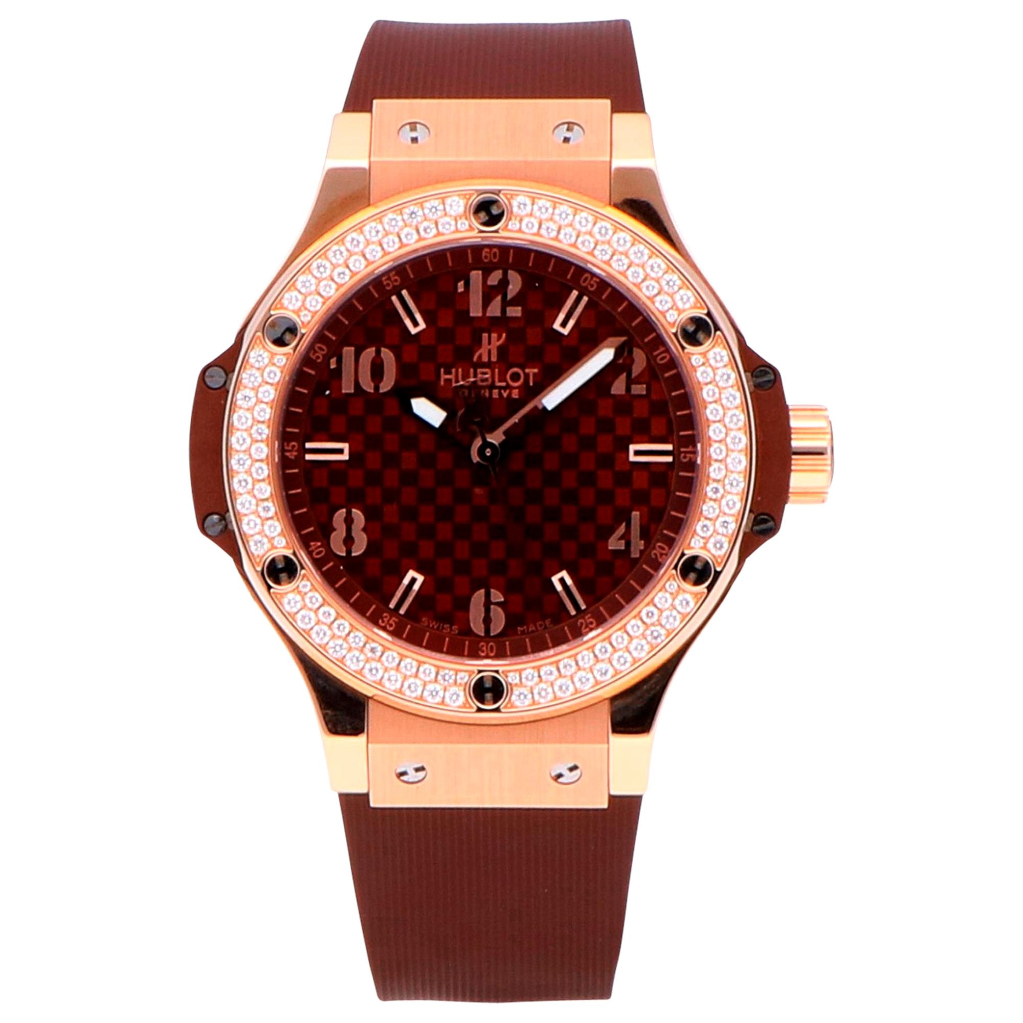 Pre-Owned Hublot Big Bang 18  Karat Rose Gold 361.PC.3380.RC.1104 Watch