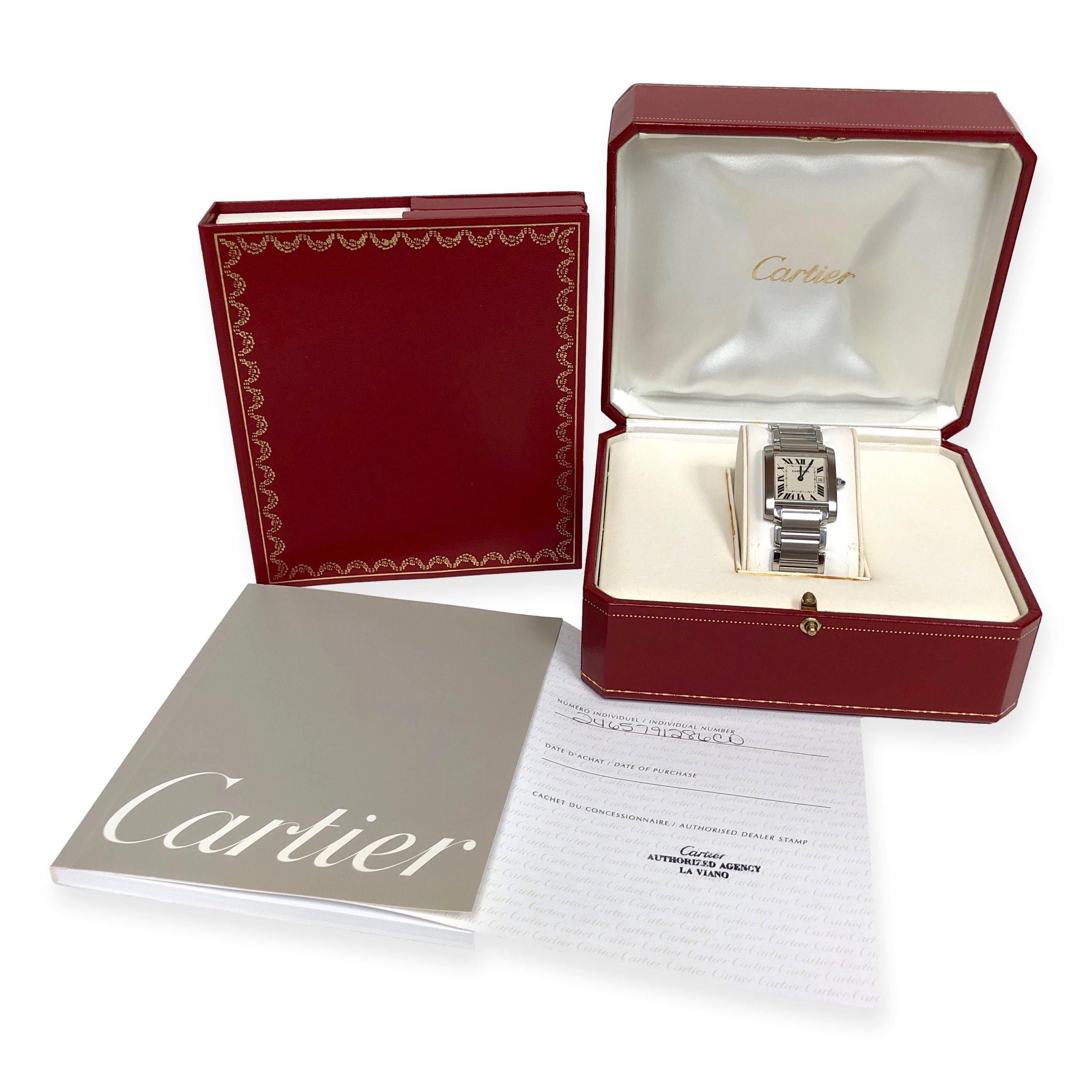 Women's Pre-Owned Ladies Cartier Francaise Tank Stainless Steel 2465 Watch