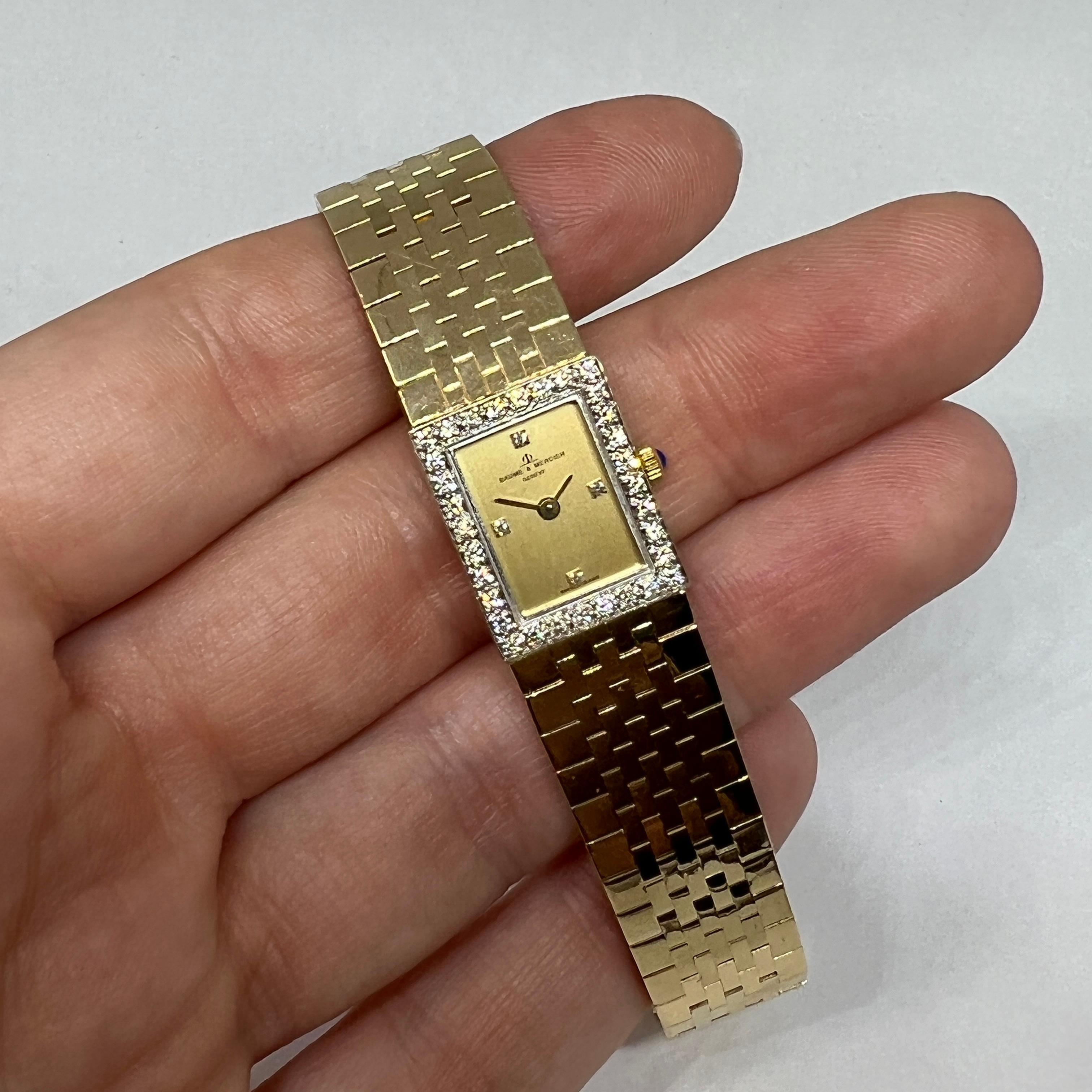 montre baume et mercier femme or vintage