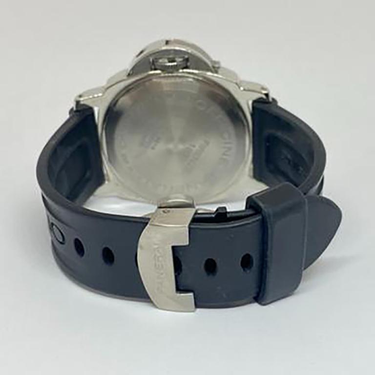 Pre-Owned Men's Panerai Luminor Marina Classic Black Rubber Watch Pam00001 2