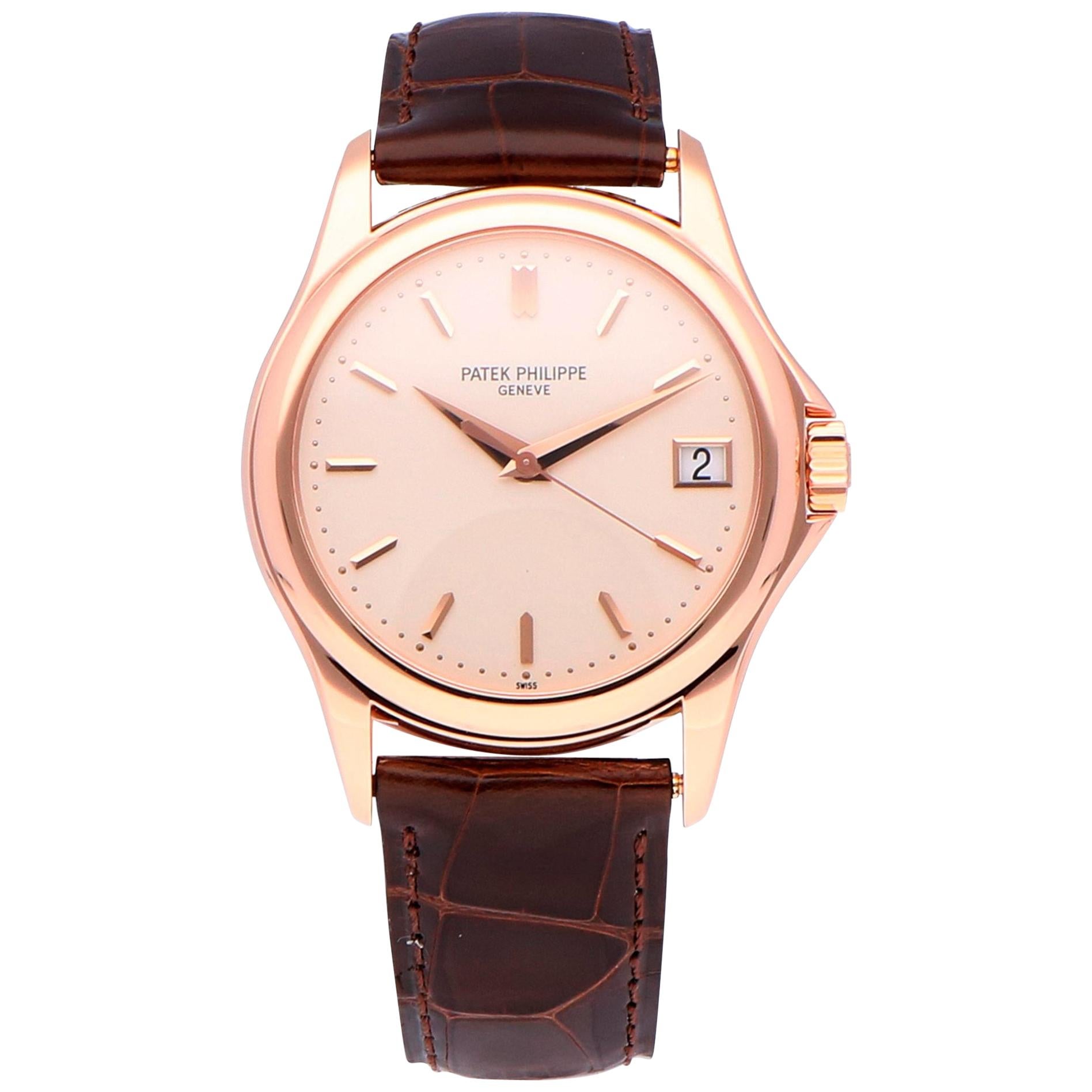 Pre-Owned Patek Philippe Calatrava 18 Karat Rose Gold 5127R-001 Watch