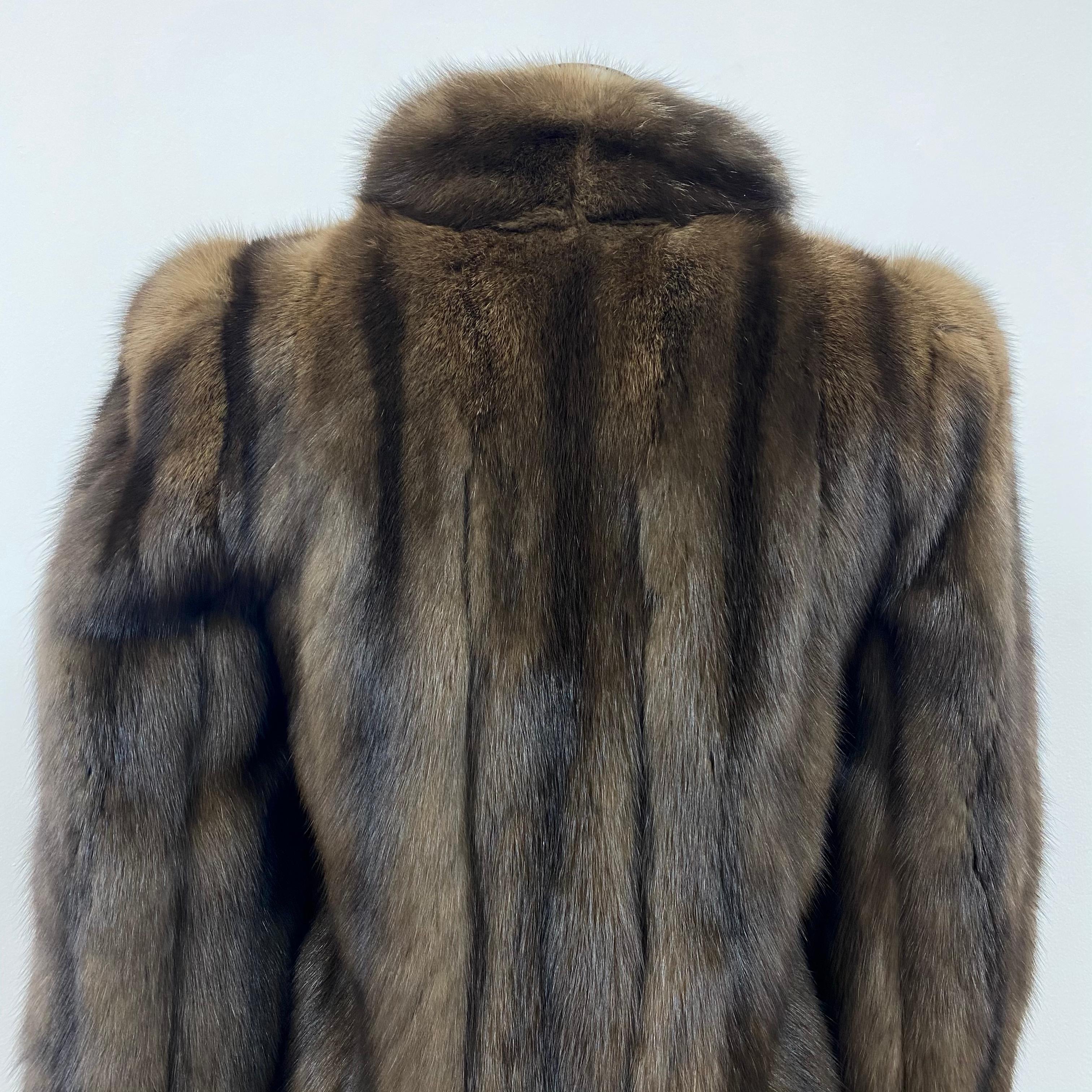 Gray Russian Sable Fur Jacket (Size 6-S)