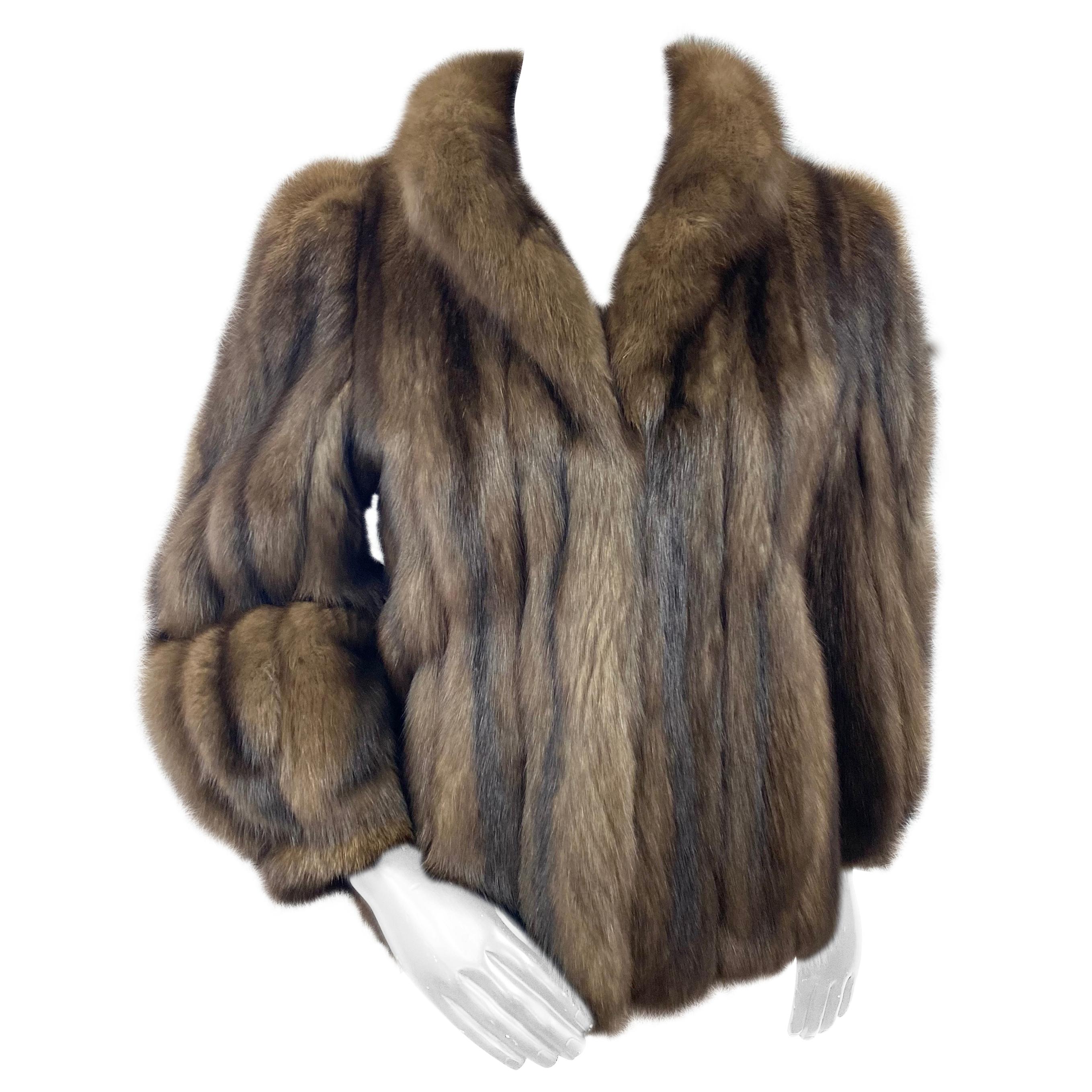 Russian Sable Fur Jacket (Size 6-S)