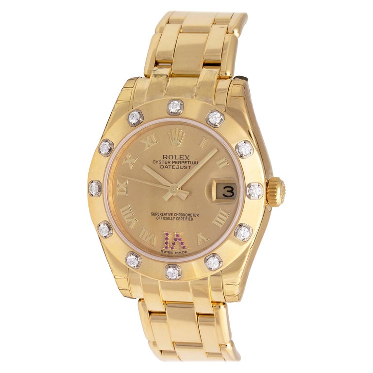 Pre-Owned Rolex Datejust Pearlmaster 34 81318-0040 For Sale at 1stDibs