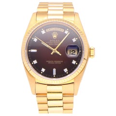 Pre-Owned Rolex Day-Date 18 Karat Yellow Gold 18038 Watch