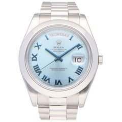 Pre-Owned Rolex Day-Date Platinum 218206 Watch