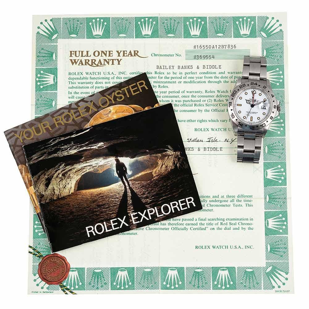 Pre-Owned Rolex Explorer II Ref. #16550 with Box and Papers 1