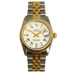 Occasion Rolex Ladies Datejust Midsize 18k Yellow 
Steel Diamond Dial