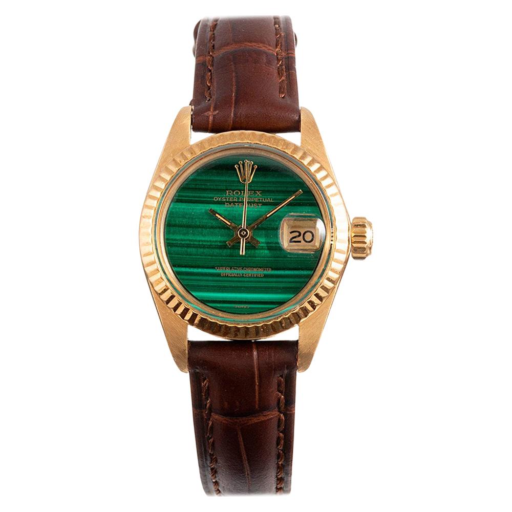 Pre-Owned Rolex Lady Datejust Ref. #6917 with Malachite Dial