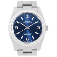 Pre-Owned Rolex Oyster Perpetual 116000 Men's: Blue 369 Dial, Random Serial
