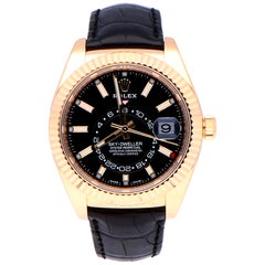 Pre-Owned Rolex Sky-Dweller 18 Karat Yellow Gold 326138 Watch