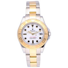 Pre-Owned Rolex Yacht-Master Stainless Steel and Yellow Gold 168623 Watch