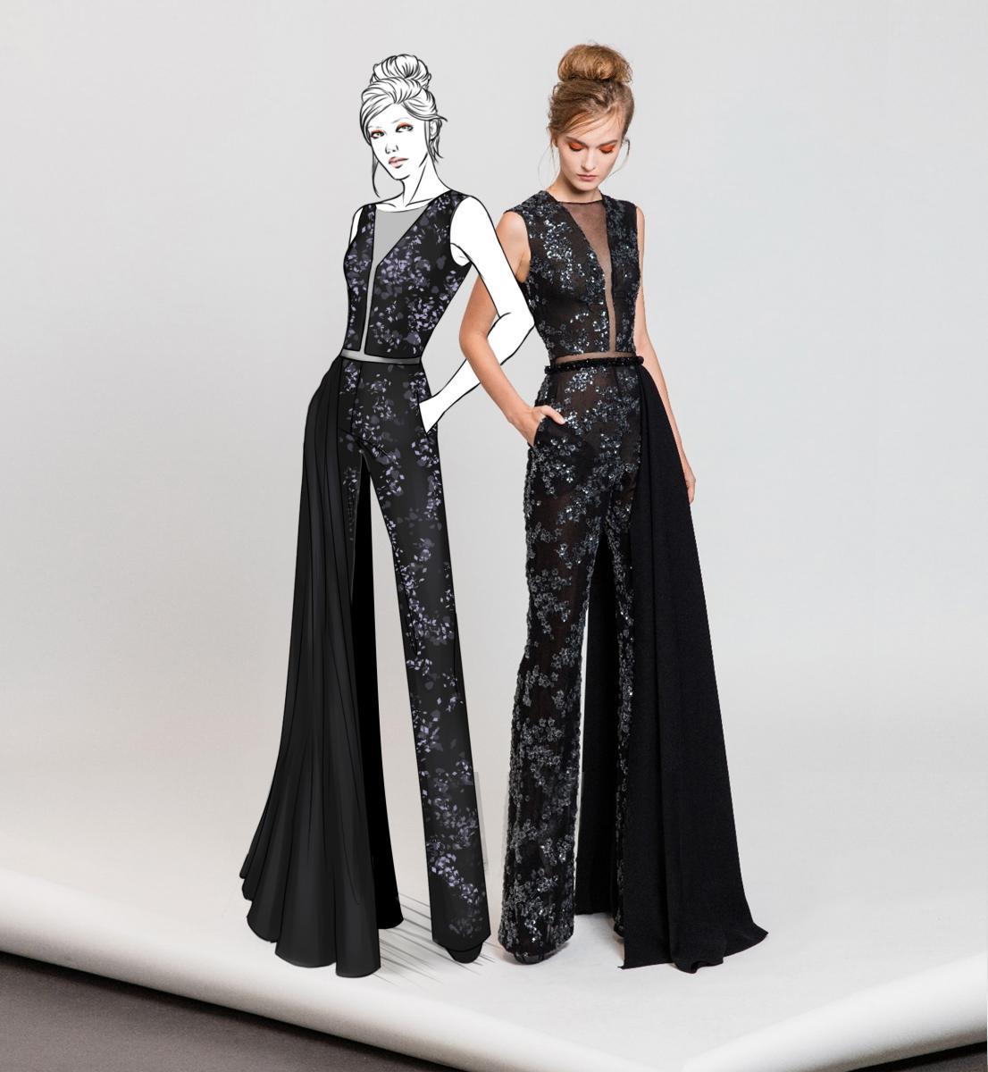 Marvelous long Jumpsuit by Revive by Tony Ward

Look absolutely dazzling in Revive by Tony Ward Nala Jumpsuit. This lovely piece features a column silhouette and glittering accents. The sleeveless bodice has a high neckline neckline and a natural
